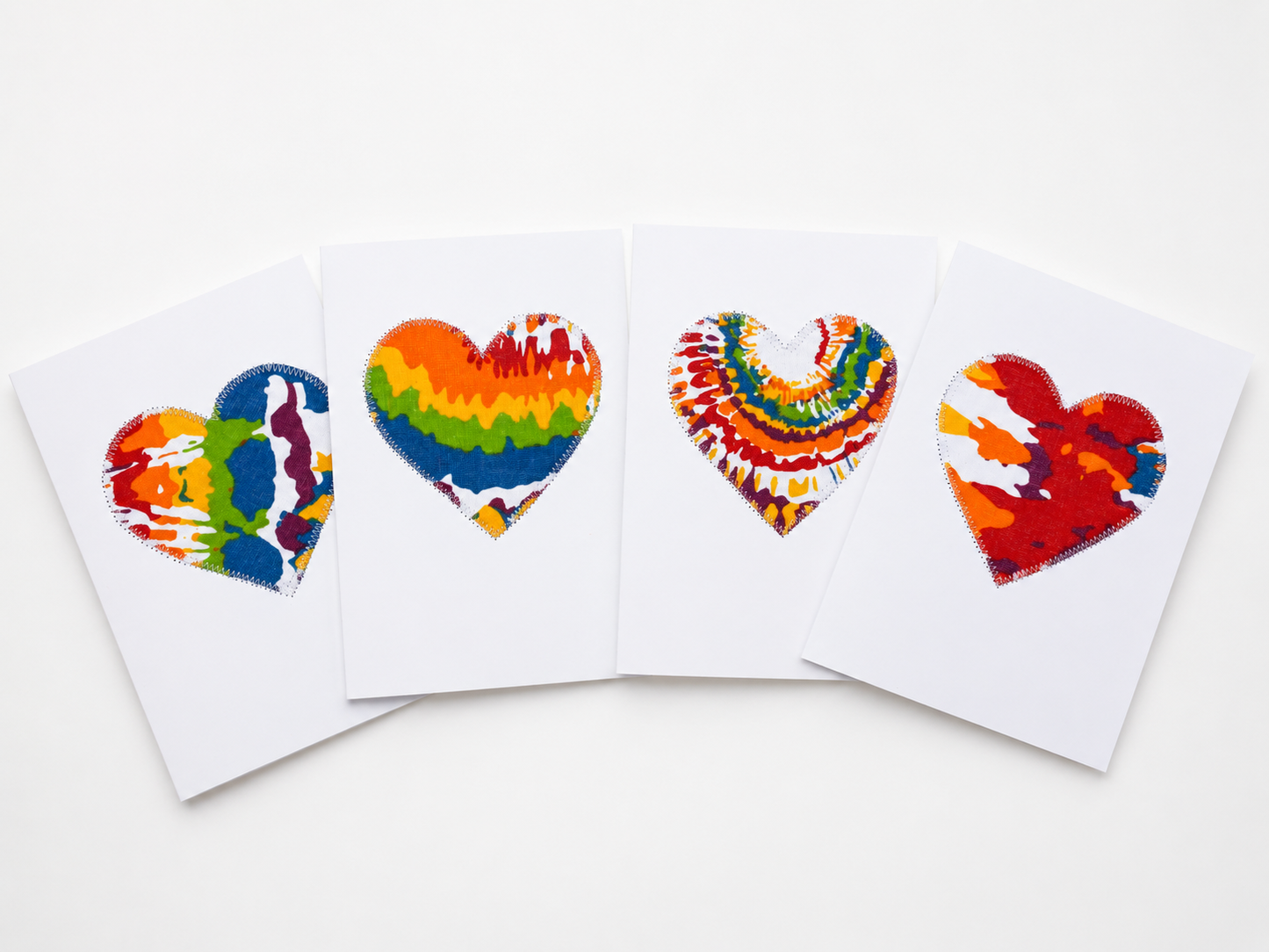 Tie Dye Heart Card Set (6)